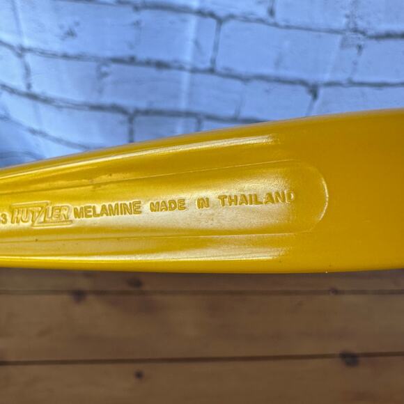 Preowned Hutzler Yellow Melamine Skimmer 12 Inch Non Stick Glossy  Finish  Spoon - Picture 8 of 9